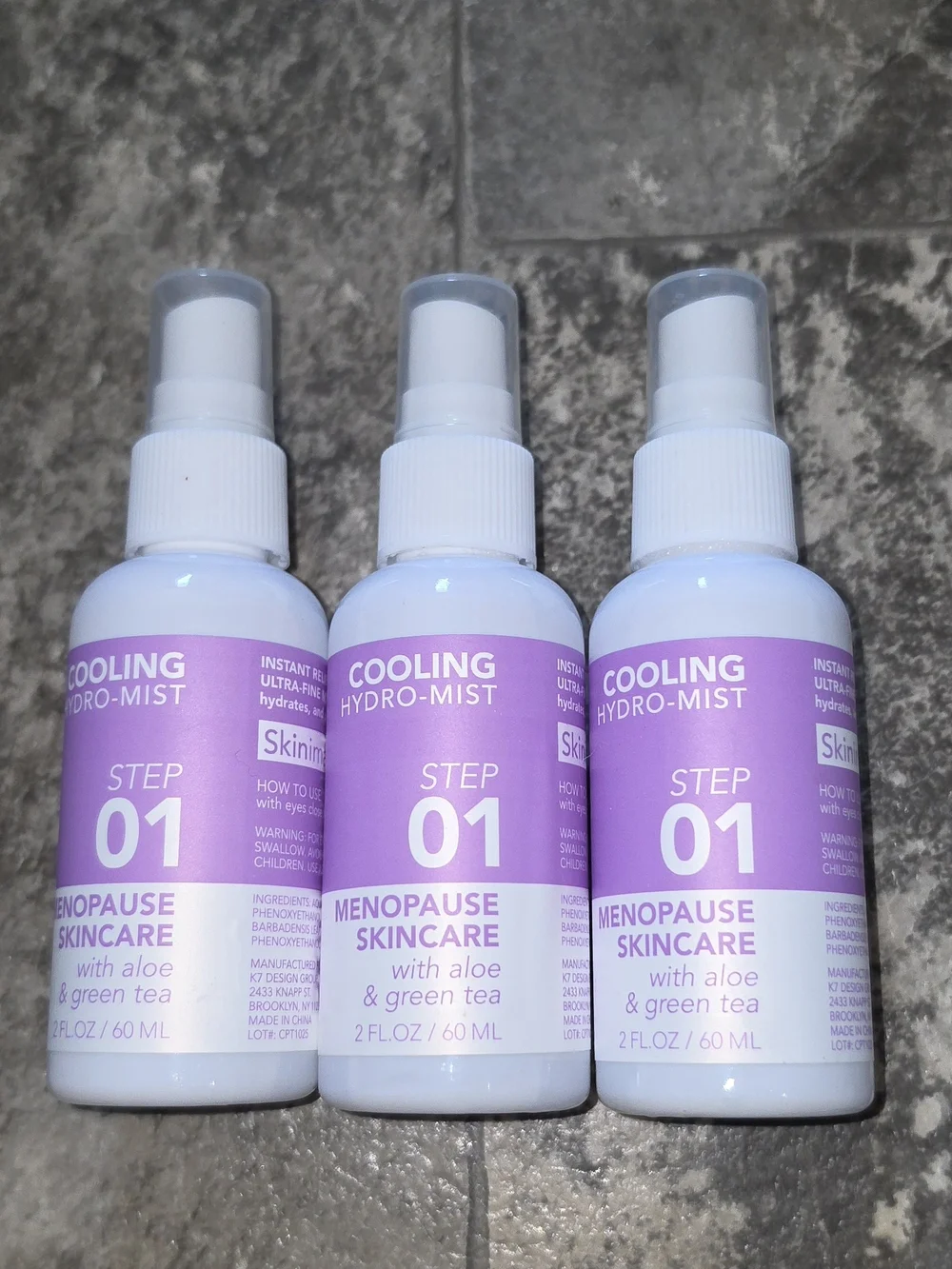 3 x Skinimalism Cooling Hydro‑Mist Step 01 Menopause Skincare Spray - 2fl Oz